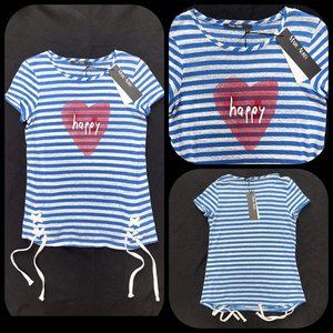 Marc Aurel happy Marc lace up Tee 1702